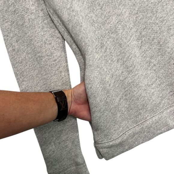 J Crew Sweater Womens Medium Gray Wool Funnel Neck Long Sleeve Pockets Cozy - Picture 3 of 12